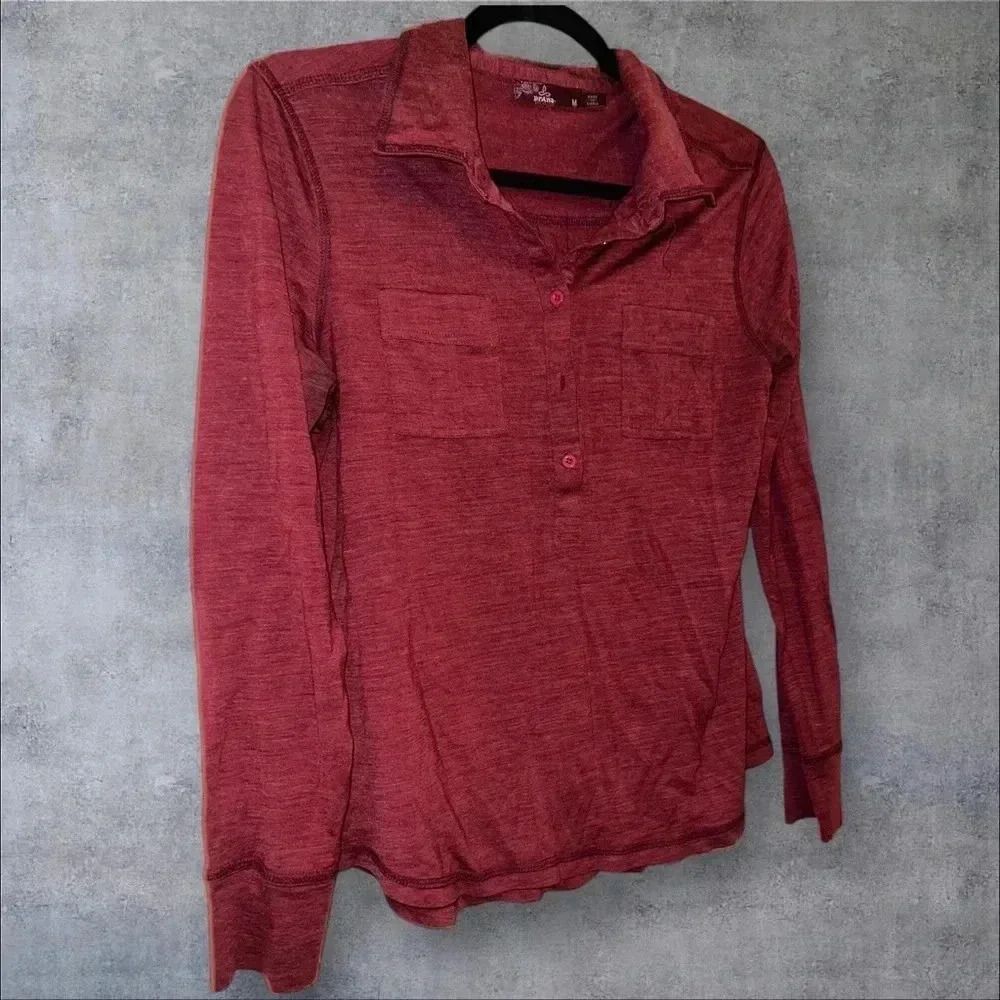PrAna long sleeve top size med